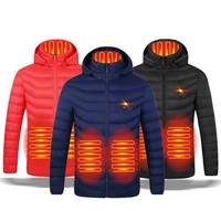electric heated vest jackets usb heating hooded cotton coat camping hunting thermal warmer jacket winter outdoor free shipping