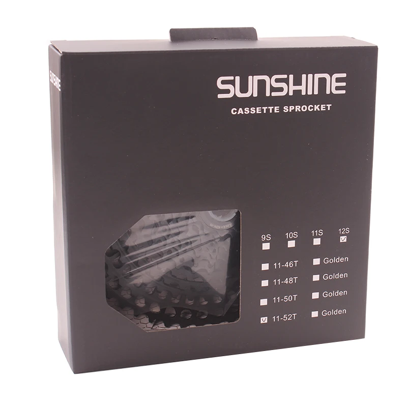 SUNSHINE 12 Скоростей для велосипеда Ультралегкая кассета 11-52T SLR MTB 413g 12v k7 горный
