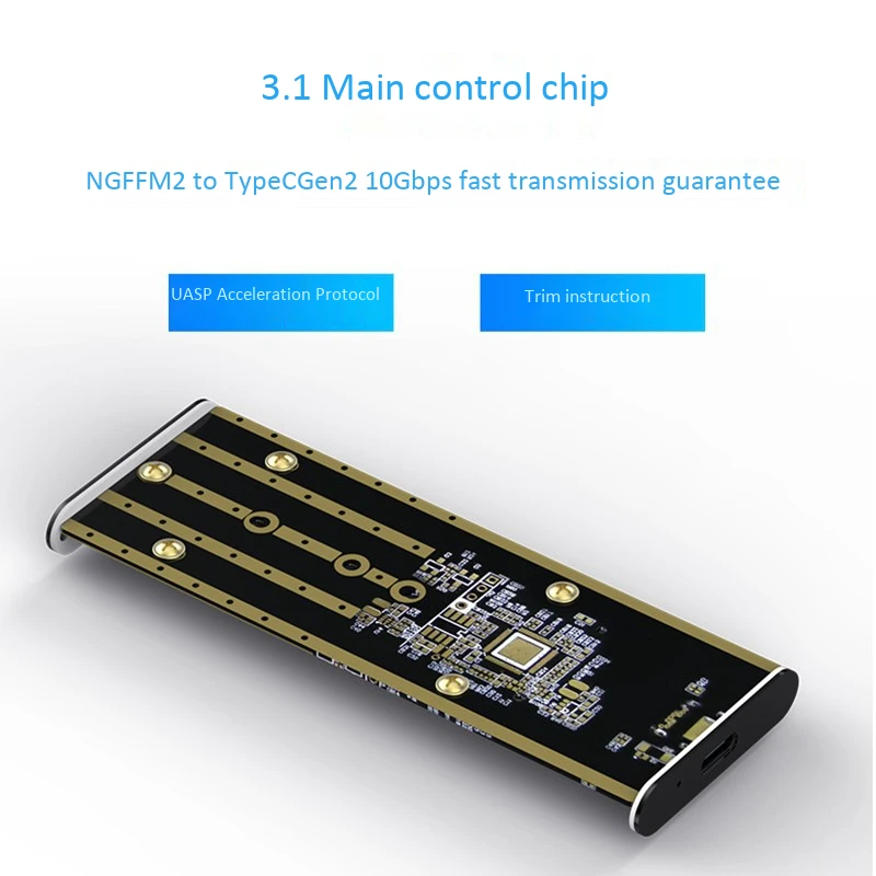 M.2 SSD Корпус SATA B + M ключ NGFF к USB 3 0 Алюминиевый адаптер 10 Гбит/с M2 жесткий диск