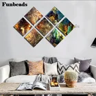 Алмазная вышивка, абстрактное искусство, картина с красочными облаками, картина из страз, полноразмернаяКруглая Мозаика FF4367, 7 шт.