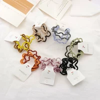 4pcsset wavy hair ties scrunchies korean style multicolors simple hair ropes ins rubber hair ring high elastic hair accessories