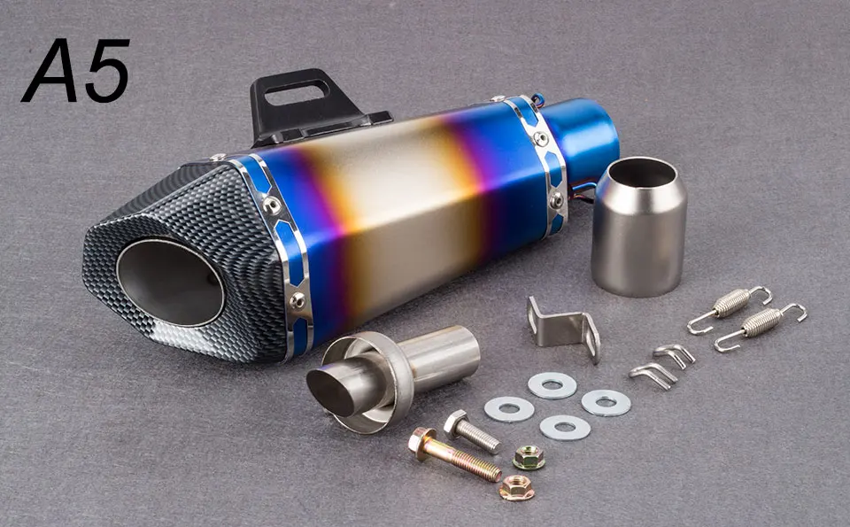 51 мм Akrapovic мотоцикл глушитель выхлопной трубы Малый шестиугольный выхлопной Yoshimura для R6 FZ8 DUKE390 R25