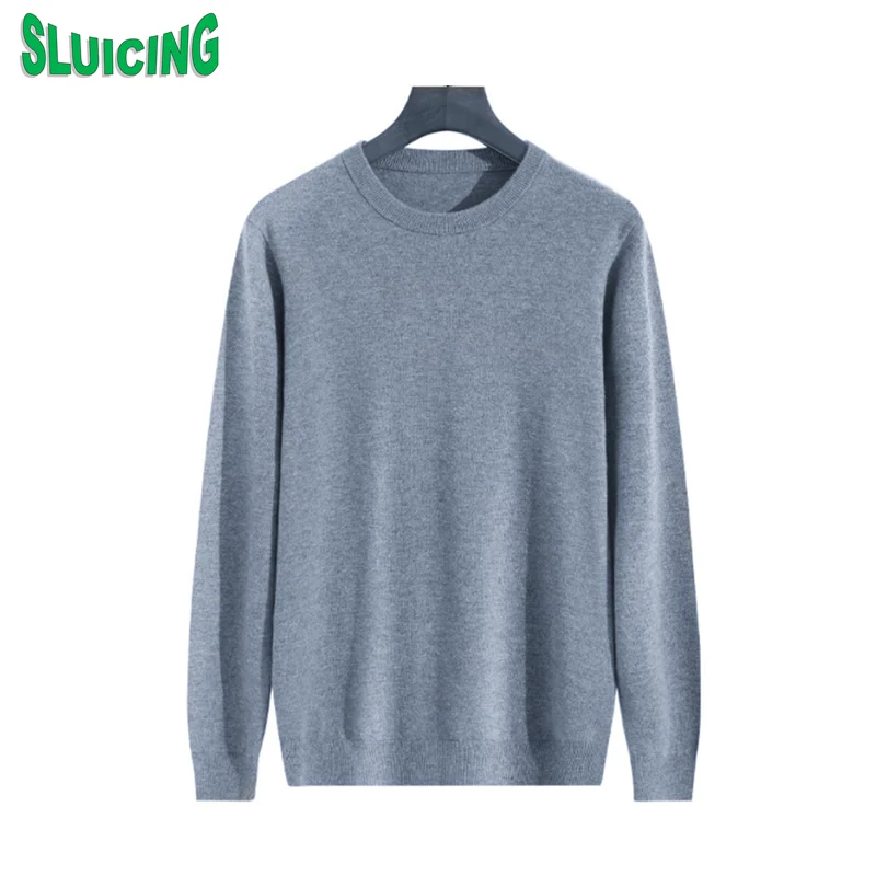 

Свитер мужской из шерсти мериноса, осенне-зимний плотный теплый свитер и пуловеры, Повседневный свитер с круглым вырезом, модель MC3