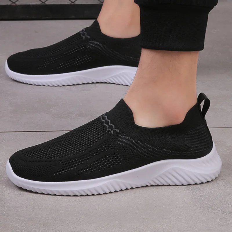 

2020 Hot Sale Summer Men's Casual Shoes Mesh Breathable Light Men Sneakers Comfortable Soft Flat Shoes Outdoor Mens Shoes 44
