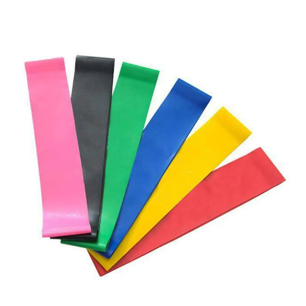 

6pcs Latex Elastic Yoga Resistance Bands Colorful Strength Training Durable Gym Sport Fitness Body Building Equipment