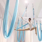 Гамак для йоги, однотонный антигравитационный гамак, 6*2,8 м, патио-качели, воздушные качели, 23 Цвета