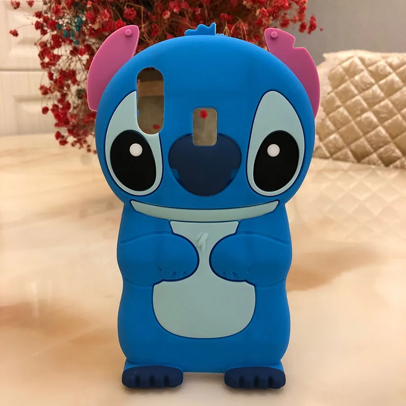 Blue Милый чехол для телефона samsung Galaxy A20 резиновый мягкий силиконовый чехол для телефона samsung A30 - Цвет: Blue
