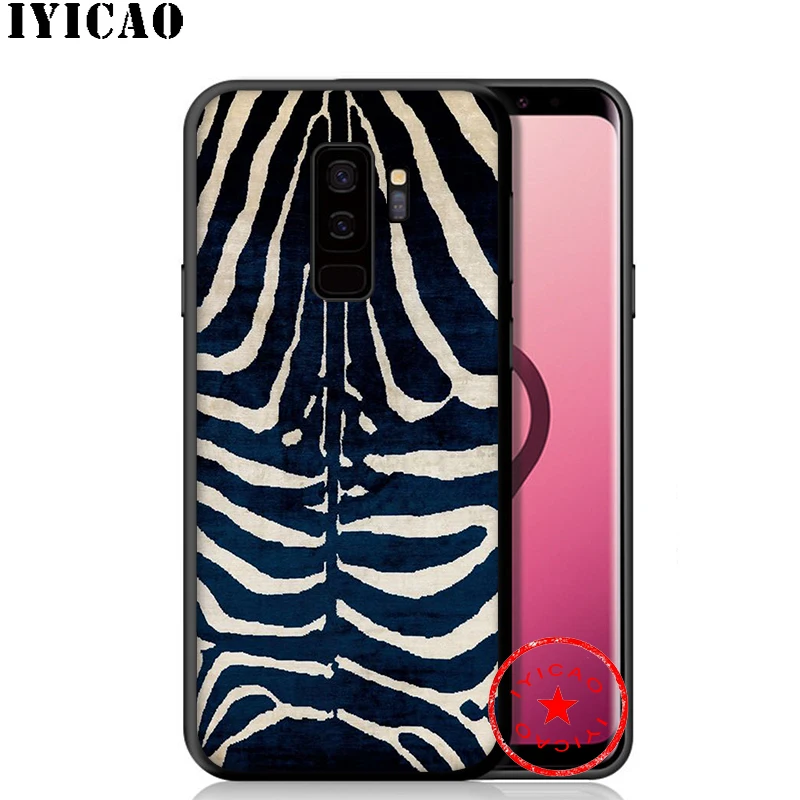 IYICAO Zebra Stripe Design Soft Phone Case for Samsung Galaxy S10e S10 S9 S8 Plus S6 S7 Edge Note 10 9 8 |
