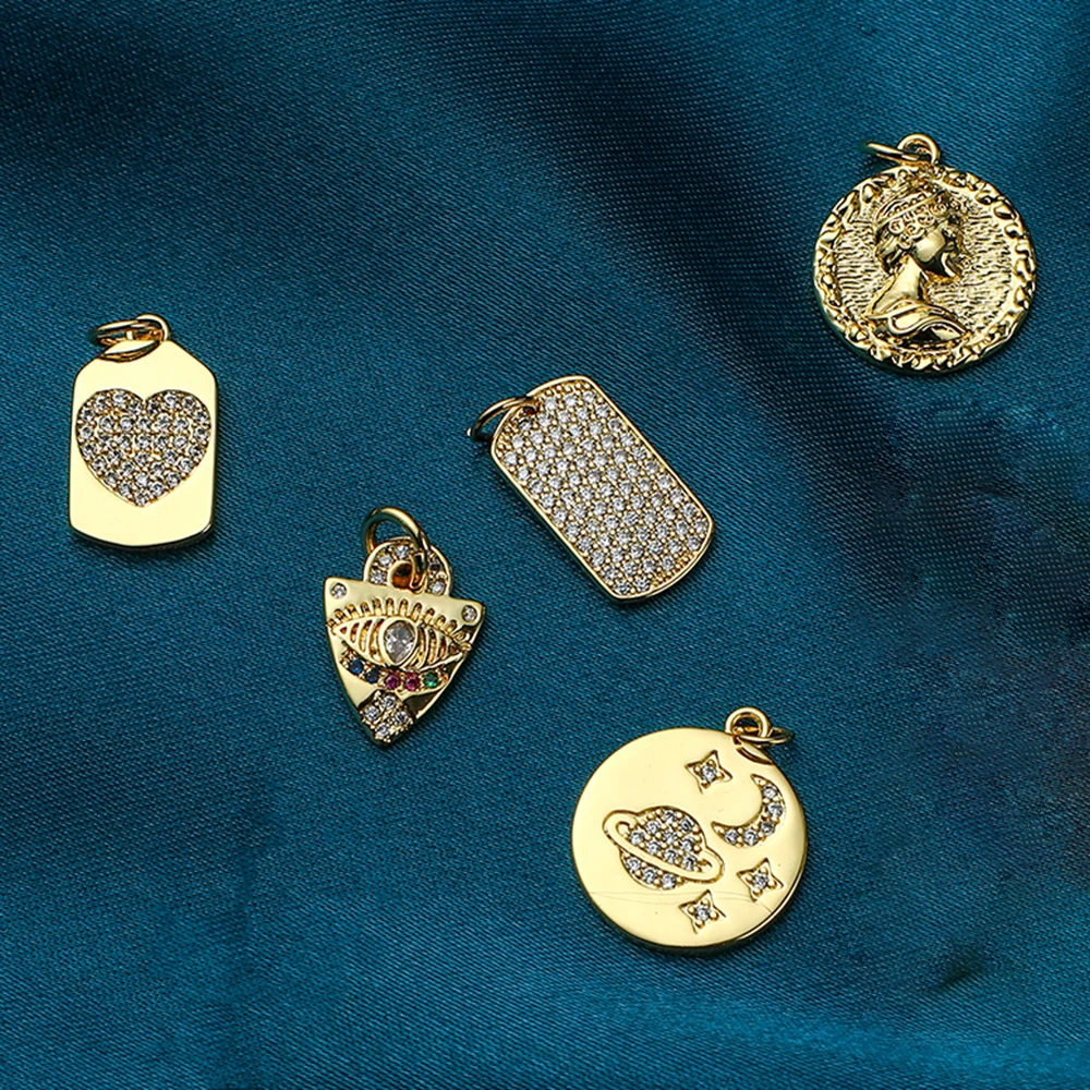 Подвески в форме сердца глаза звезды для изготовления ювелирных изделий изящные