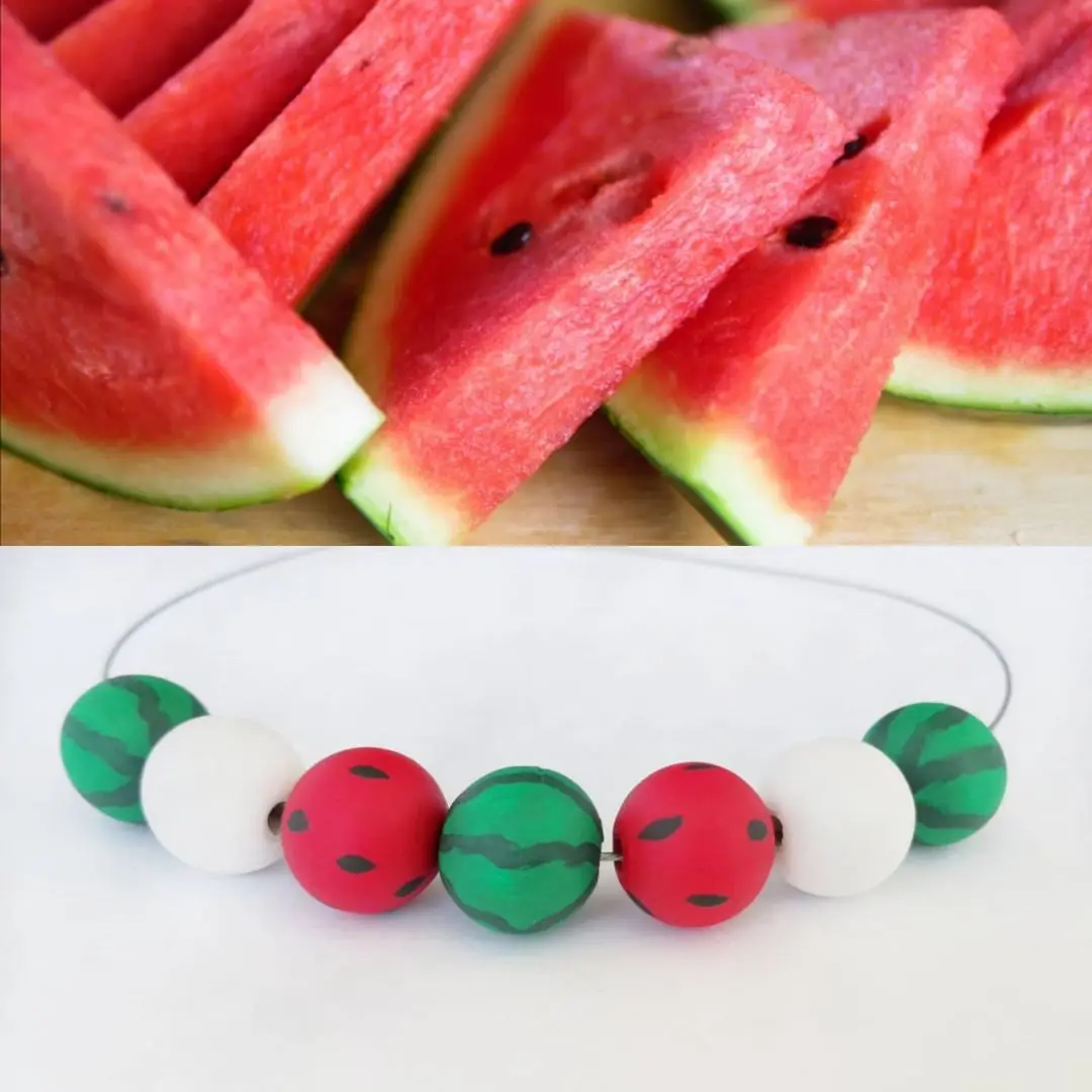 10-20 шт./лот деревянные круглые бусины в виде клубники арбуза фруктов сделай сам