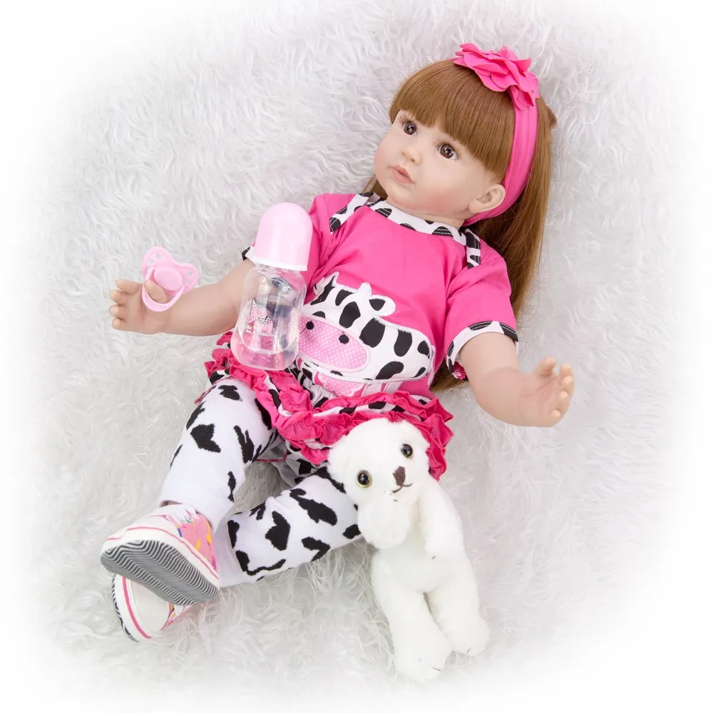 Reborn Baby Doll 60 см игрушка большого размера Реалистичная виниловая принцесса ребенок