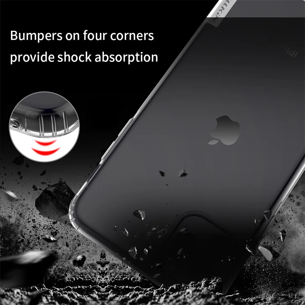 Чехол Nillkin для iPhone 11 Pro Max(5,8/6,1/6,5), Натуральный прозрачный мягкий кремний, TPU задняя крышка для iPhone11 Pro
