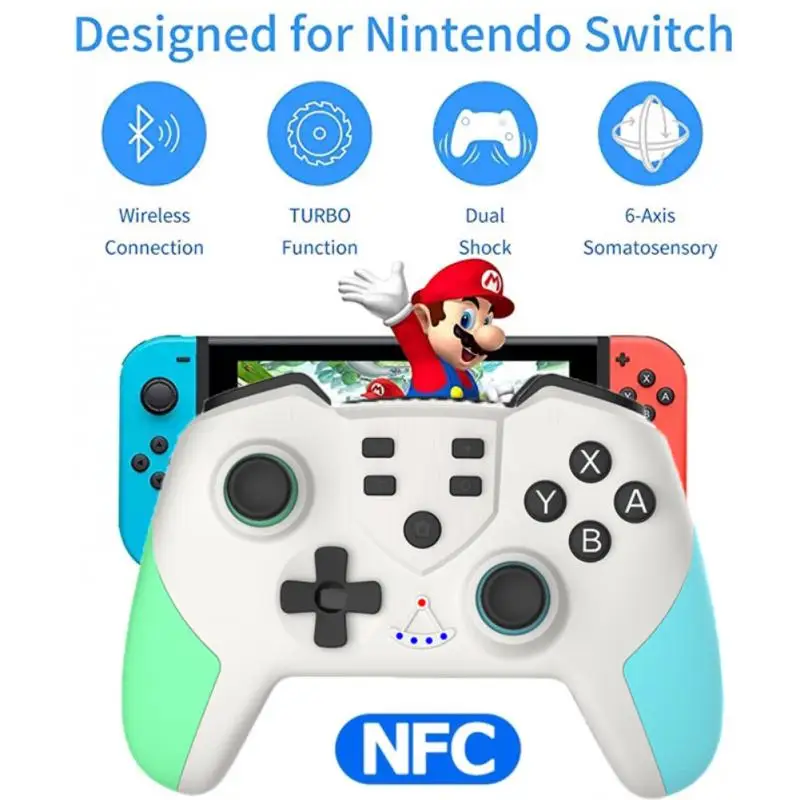 

Беспроводной Bluetooth-совместимый геймпад для телефона, игровой USB-джойстик N-Switch PRO с функцией вибрации/гироскопа