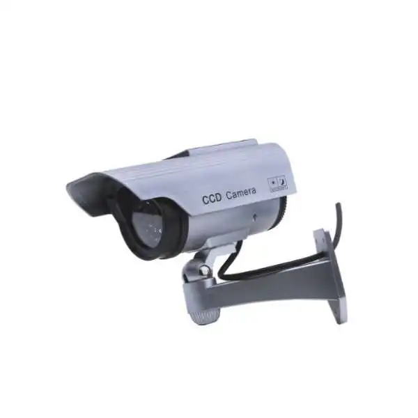 Солнечная пустышка камера безопасности с мигающим светом серебро | Безопасность