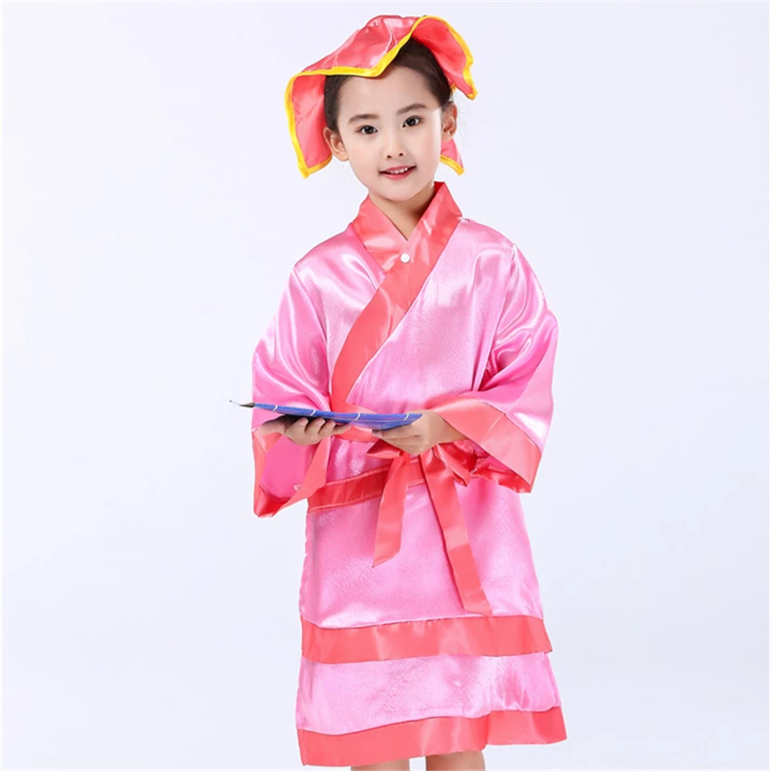 Традиционный костюм для китайских танцев Hanfu детское платье феи праздничный