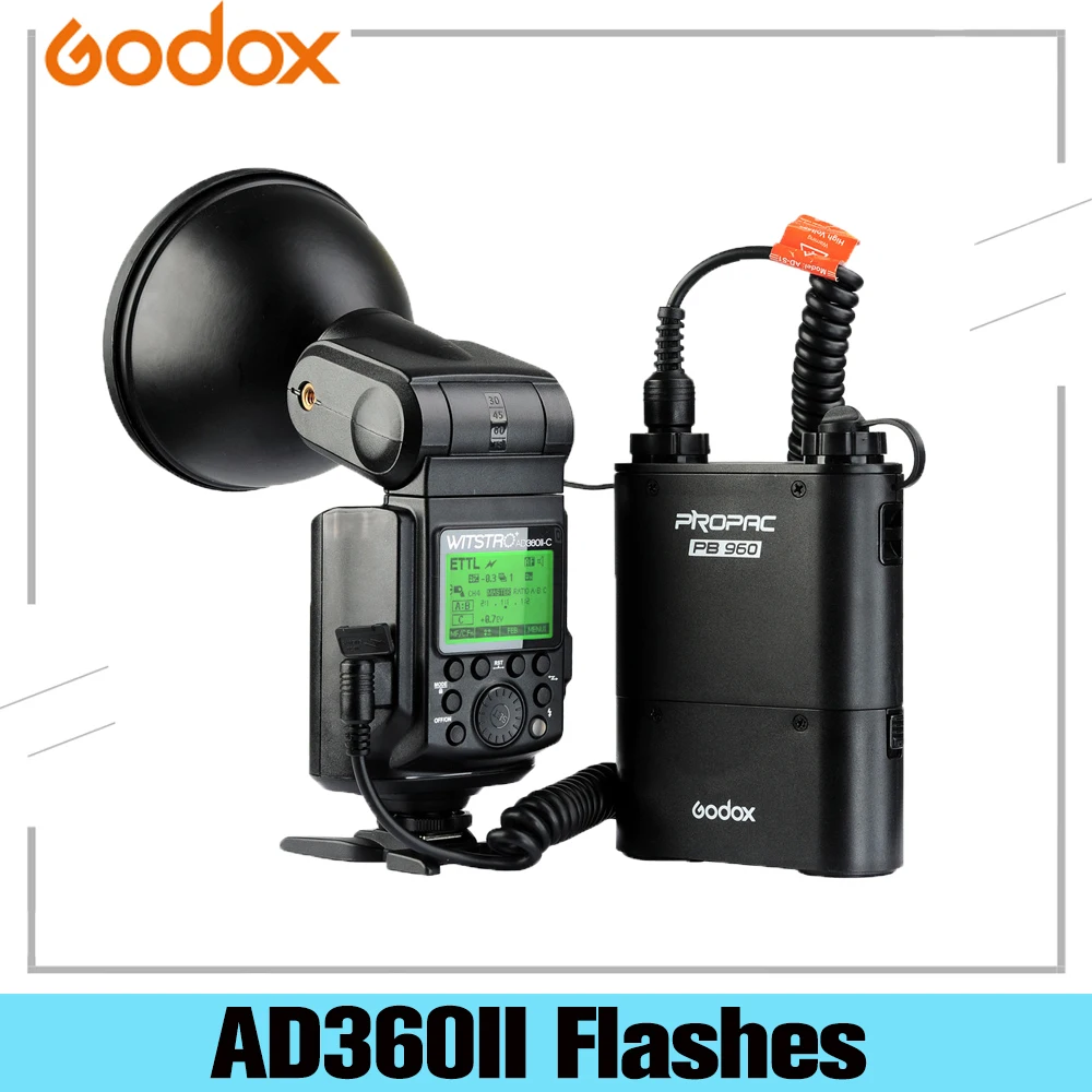 Godox Witstro AD360II Speedlite Studio E TTL вспышка светильник Встроенный 2 4G X Беспроводной & PB 960