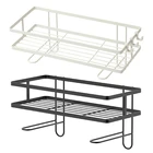 Водонепроницаемая металлическая полка для ванной комнаты, полка для хранения, органайзер для душа без отверстий, контейнер для шампуня, настенный