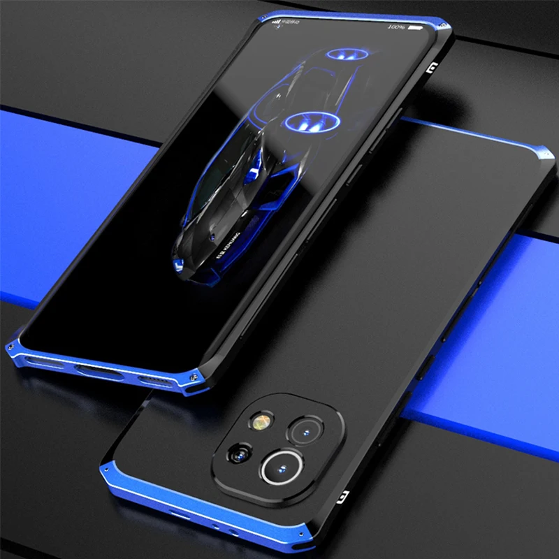 

Shockproof Armor Metal Bumper Case For Xiaomi Mi 11 5G Luxury Anti-knock Matte TPU Protective Cover Coque for Redmi K40 Pro