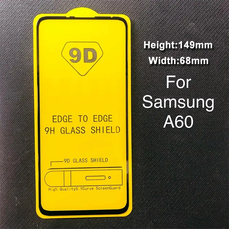 A60 9D защитный Стекло на samsung Galaxy A50 A40 A30 A20 A10 Экран протектор для samsung A70 A80 A90 A60 Стекло на M20 M10 M30 - Цвет: A60
