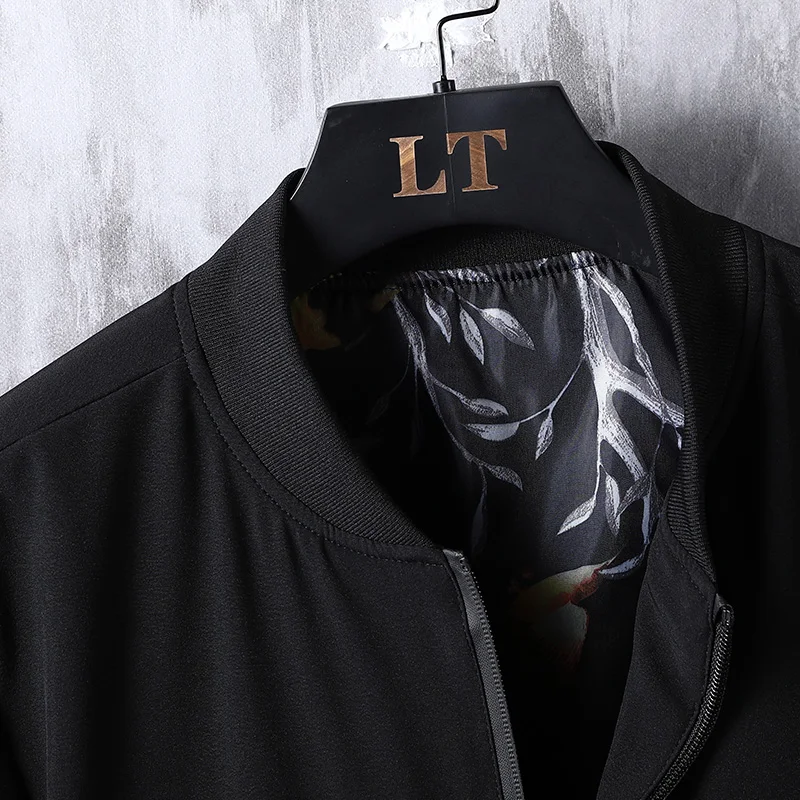 

Men's Plus Size Jacket spring Autumn New Style Jacket Fat Extra Size Jacket Baseball Coat Jacket Coat Outwear Top Sportswear