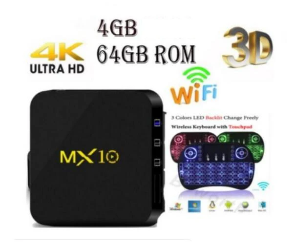 4g 64g i8 Mx10 ТВ приставка android 9 emmc DDR3 4 ГБ 32 ГБ KoD 18,0 RK3328 mx 10 четырехъядерный 64 бит usb3.0 ТВ приставка Восьмиядерный - Цвет: 4g 64g i8