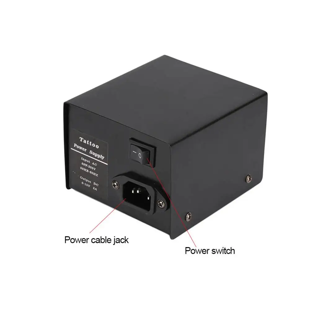 

2 Types Professional Tattoo Power Supply Mini High Power Anti-Skid Three-Digit LCD Display Tattoo Machine Tool Accessories Black