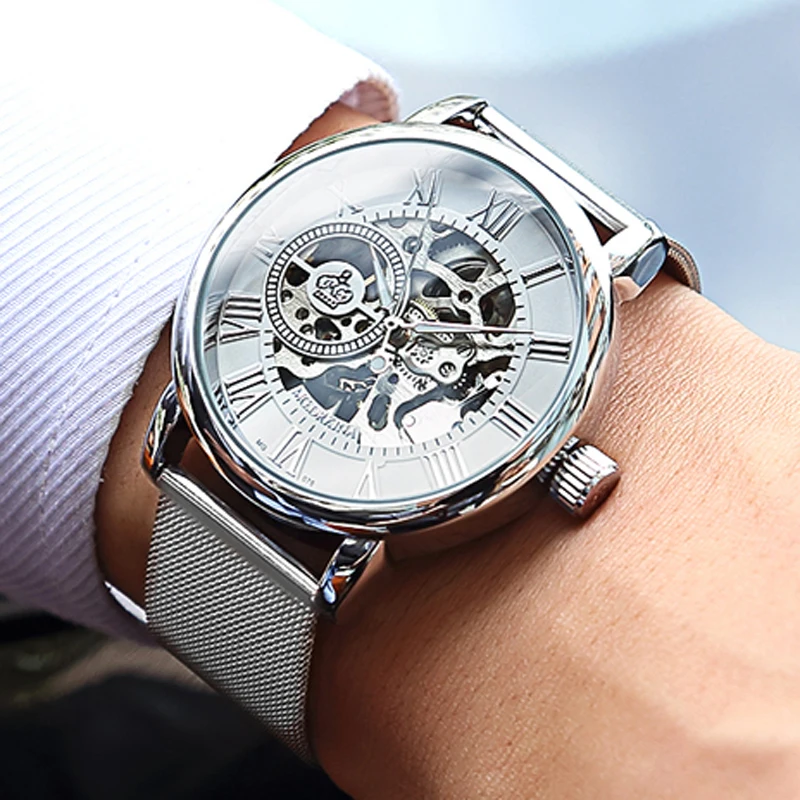 Часы ORKINA мужские механические из нержавеющей стали|Мужские часы| |