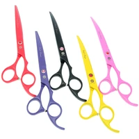 7 0 japanese steel curved blade scissors pet cutting scissors dog grooming shears animal thinning tesoura dogs product b0029b