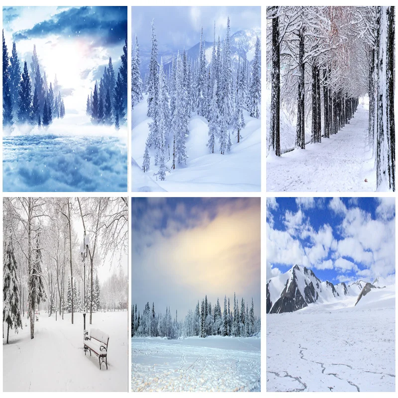 

ZHISUXI Vinyl Custom Photography Backdrops Prop Snow scene Photography Background 2021112XJ-02