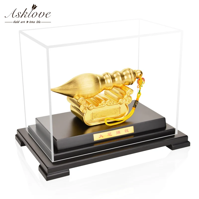 Asklove Feng Shui украшение ручки 24K золотой орнамент из фольги счастливое
