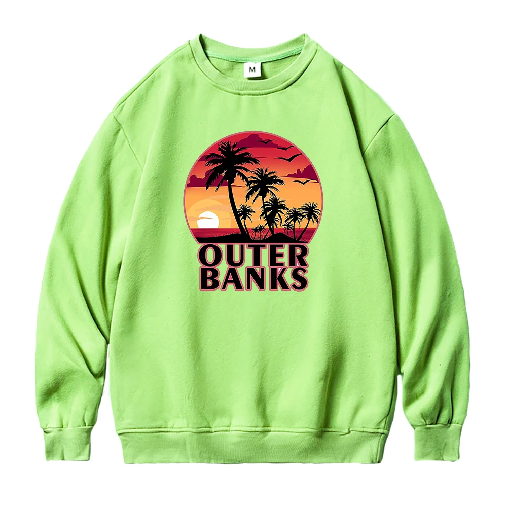 

Outer Banks Hoodie Women Oversized Loose Casual O-Neck Outerbanks Hoodies Female Harajuku Fleece Sweatshirts Hoody Pullover Tops
