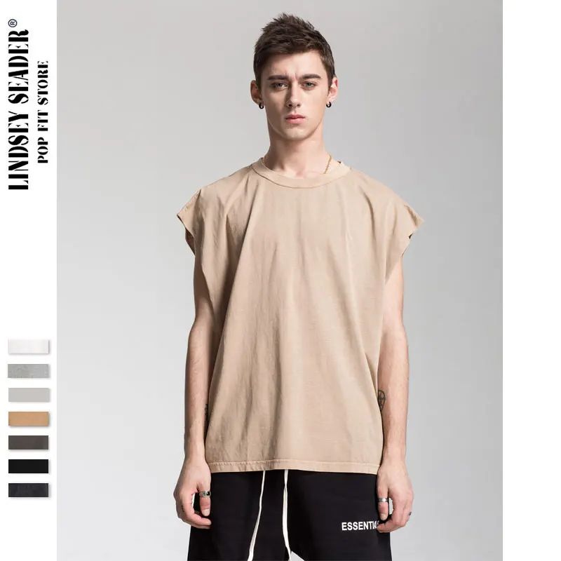 Топ на бретелях для мужчин летний Повседневный жилет в стиле хип-хоп без рукавов