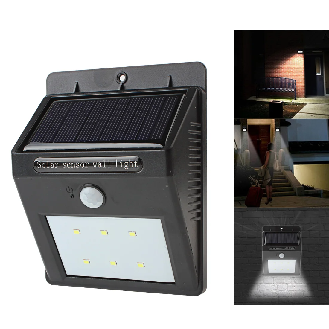 Солнечная энергия 6 светодиодный PIR датчик движения светильник наружный сад