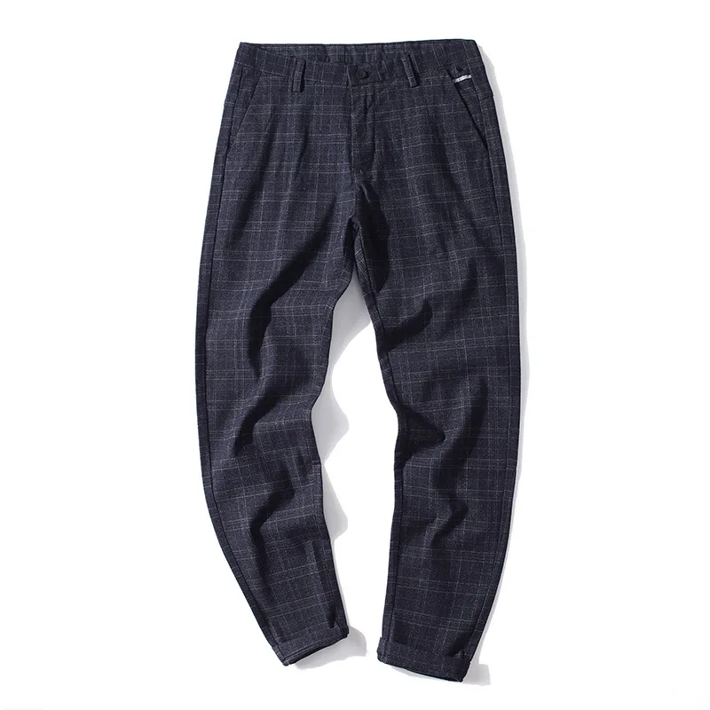 2020 Spring Autumn Men Cotton Casual Classic Dress Pants Business Stretch Straight Fit Formal Trousers Male Long Pant Work | Мужская