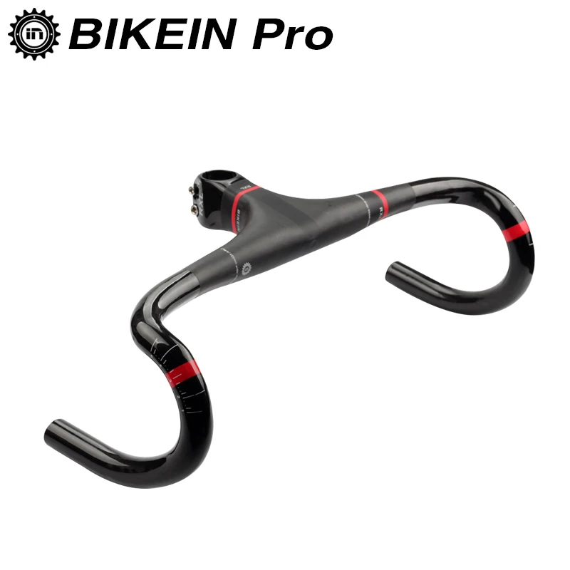 BIKEIN полный UD углеродный Интегрированный Дорожный велосипедный руль откидной со
