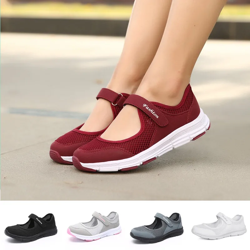 Женские прогулочные туфли уличная Удобная дышащая мягкая подошва легкие