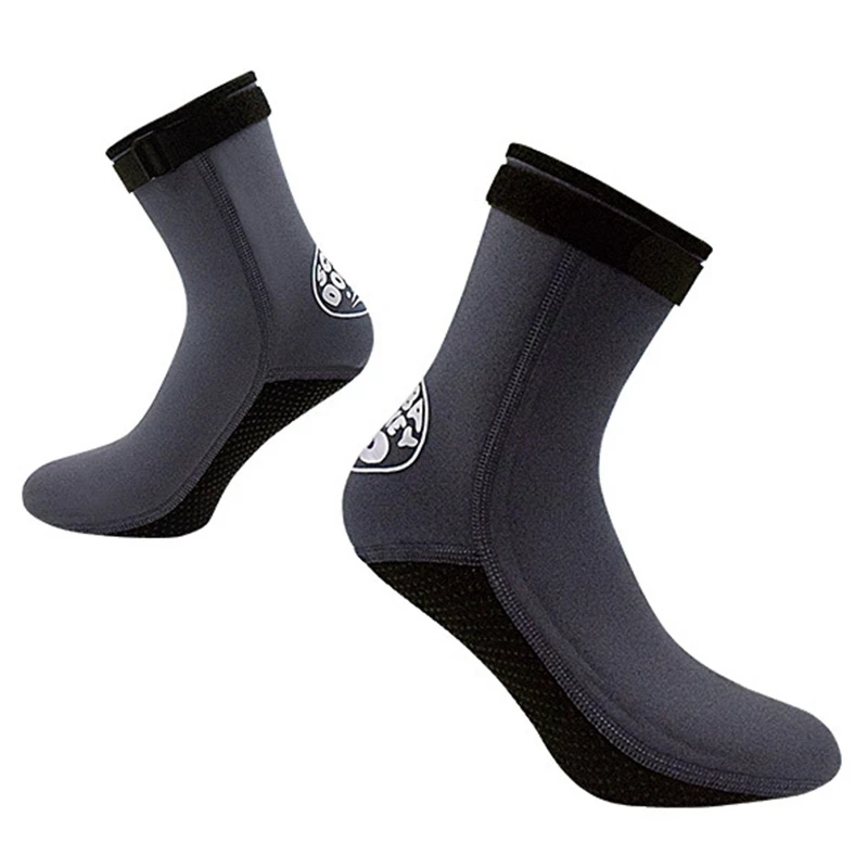 

2pair Scuba Donkey Neoprene Diving Socks Boots Water Shoes Non-Slip Beach Boots for Men Women Gray M Code & L Code