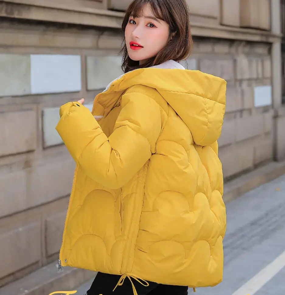 

2021 Short Winter Jacket Women Parkas Coat Winter Hooded Solid Autumn Winter Coat Warm Puffer Jacket Women Clothing