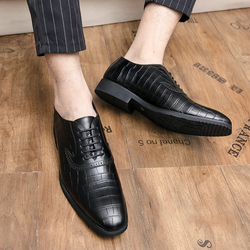

Men Dress Shoes Men Wedding Fashion Office Footwear High Quality Leather Comfy Men Formal Shoes Brand Men Shoes Plsh Size 38-48