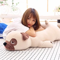 55 75cm new cute big pug dog plush toy doll pillow soft stuffed plush animal sleeping pillow kids birthday gift child girl wj584