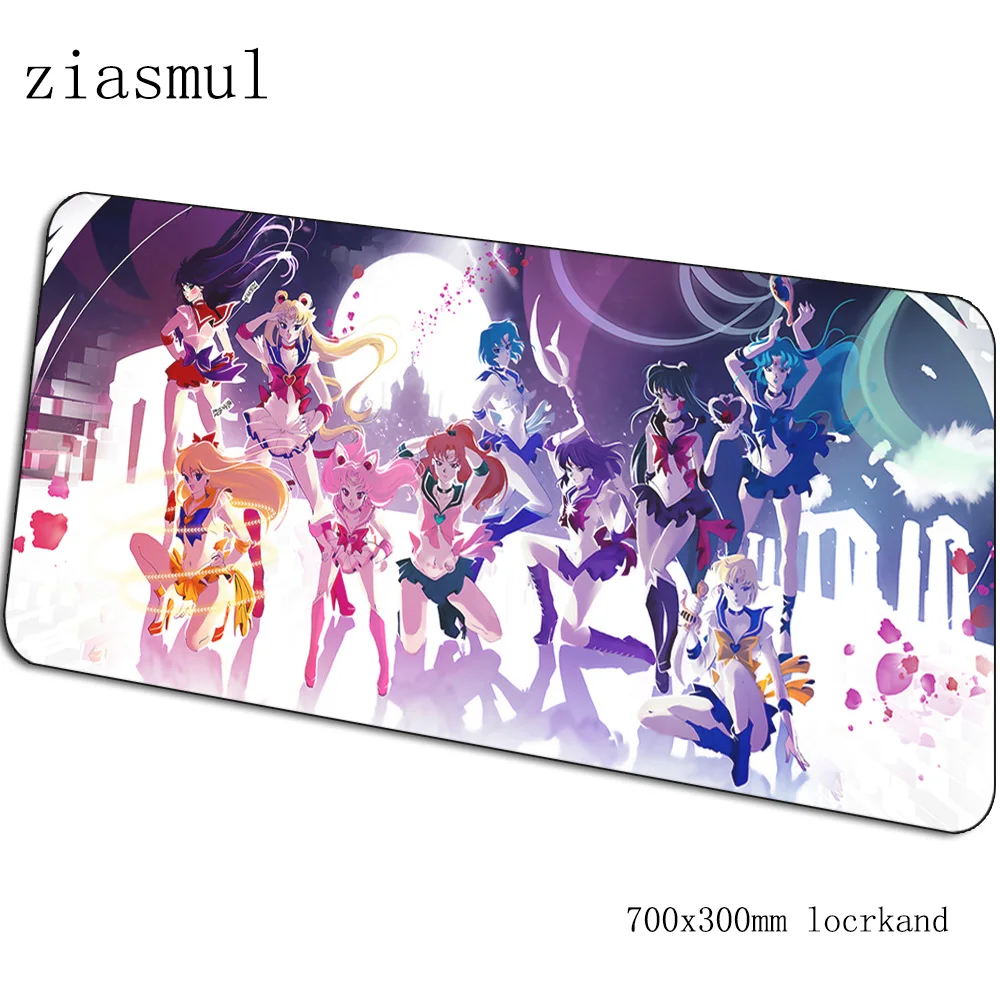 Сейлор Мун коврик для мыши 70x30 см игровой коврик для мыши Аниме блокированный край офисный коврик для ноутбука Настольный коврик esports padmouse игры pc геймер коврики - Цвет: pattern 1
