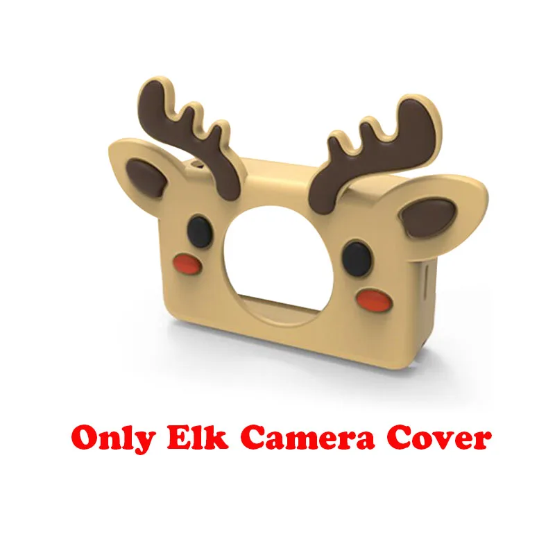 Elk Cover 24,0 МП HD мини-камера для детей, цифровая видеокамера с мультипликационным принтом для детей, перезаряжаемая камера для съемки, игрушки, подарки для детей - Цвет: Elk Cover