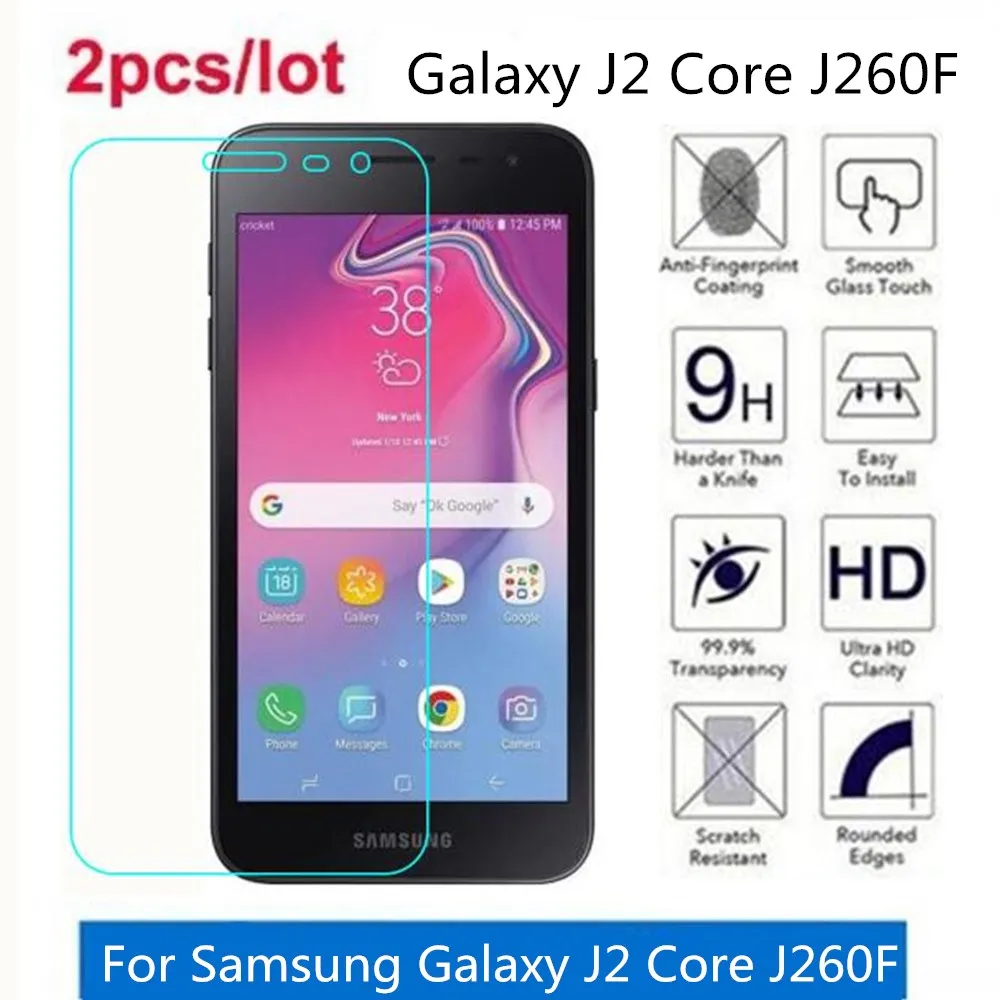 Закаленное стекло для Samsung J2 Core 2.5D Премиум Защитная пленка экрана Galaxy 2018 J260F J260 SM