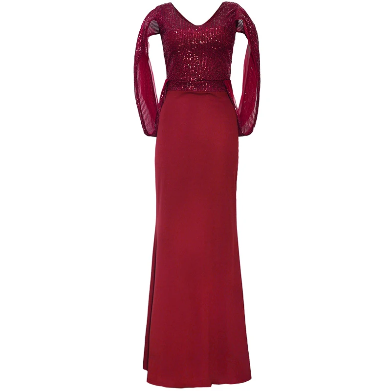 MD блестящее облегающее платье с блестками элегантное женское красное