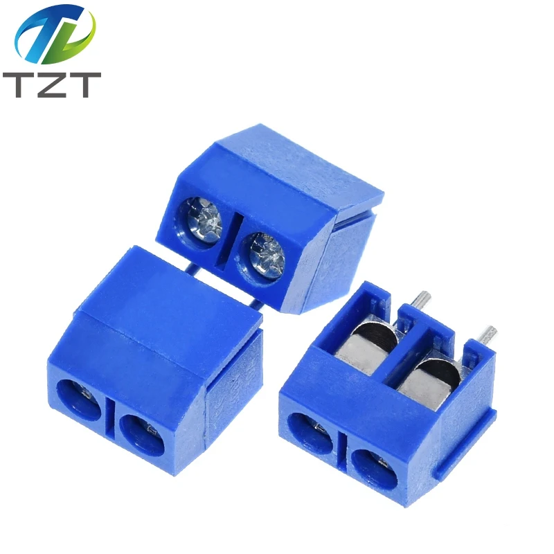TZT 20 шт. KF301-2P 301-2P 2-контактный Штекерный винтовой клеммный блок разъем 5 08 мм Шаг