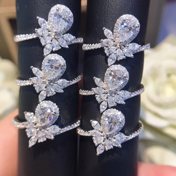 Natural Diamond 18K Gold Pure Ring Beautiful Gemstone Good Upscale Trendy Classic Party Fine Jewelry Hot Sell New 2020 | Украшения и