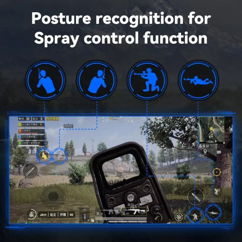 Контроллер для PUBG игровая клавиатура мышь конвертер Комплект вилка и палитра