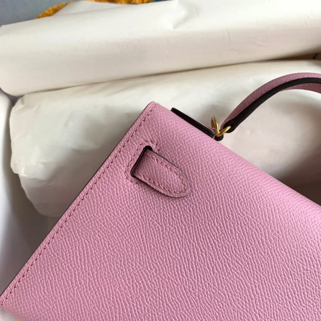 

LUXURY MINI PURSE,19.5cm,Mauve Sylvestre Color,Epsom Leather,Handmade quality, Fast Delivery