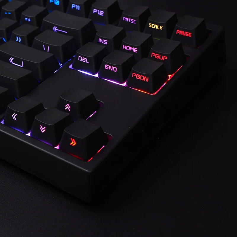 Механическая клавиатура keycool 87RGB с люминесцентными боковыми клавишами PBT