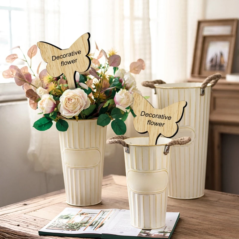 

30pcs Butterfly Shape Plant Labels Garden Markers Classification Writing Plate Board for Nursery Pots